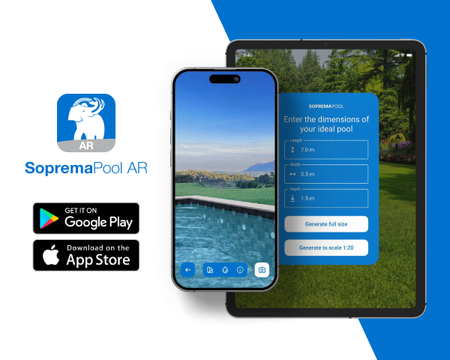 Simula tu piscina SOPREMAPOOL en realidad aumentada