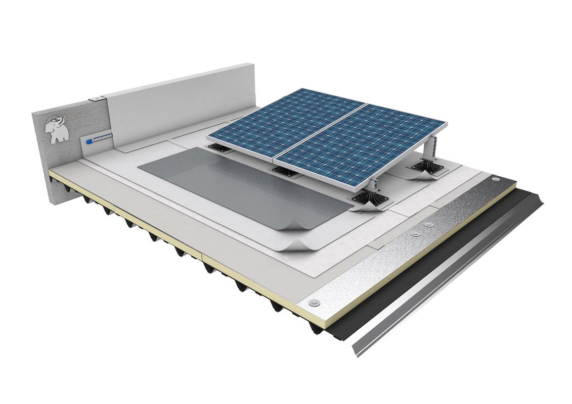 REHABILITACIÓN CUBIERTA DECK SINTÉTICA CON NUEVA IMPERMEABILIZACIÓN SINTÉTICA TPO FIJADA MECÁNICAMENTE Y SOPORTES SOPRASOLAR